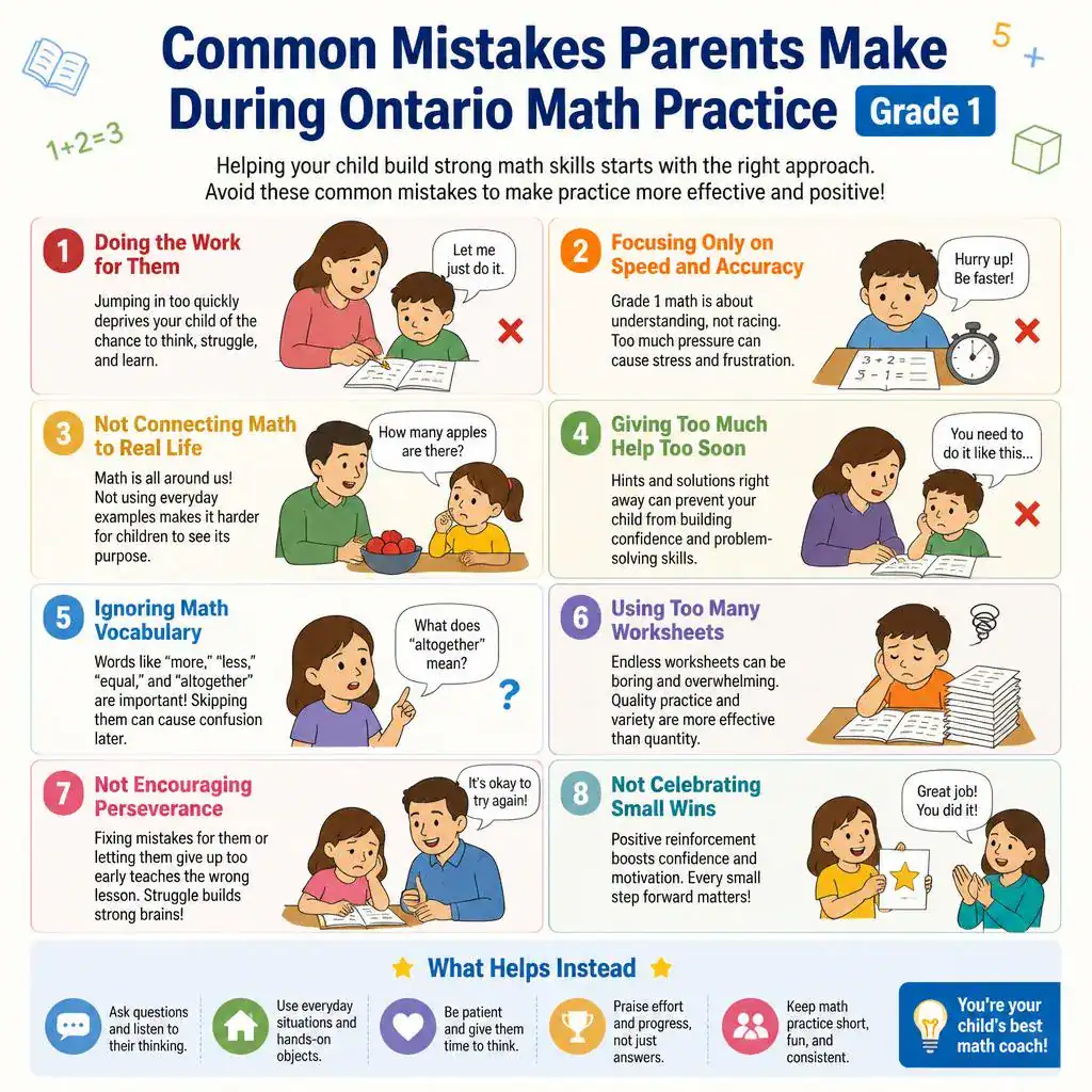 Common Mistakes Parents Make During Ontario Math Practice Grade 1