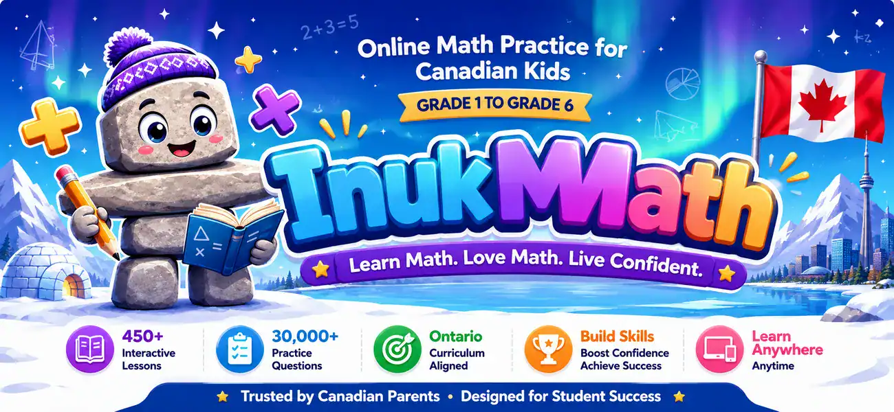InukMath - Online Ontario Math Practice for Canadian Kids Grade 1 to Grade 6