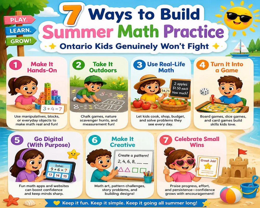 7 Ways to Build Summer Math Practice Ontario Kids Genuinely Won't Fight