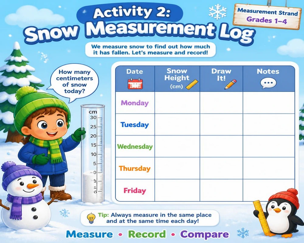 Activity 2: Snow Measurement Log (Measurement Strand, Grades 1-4)