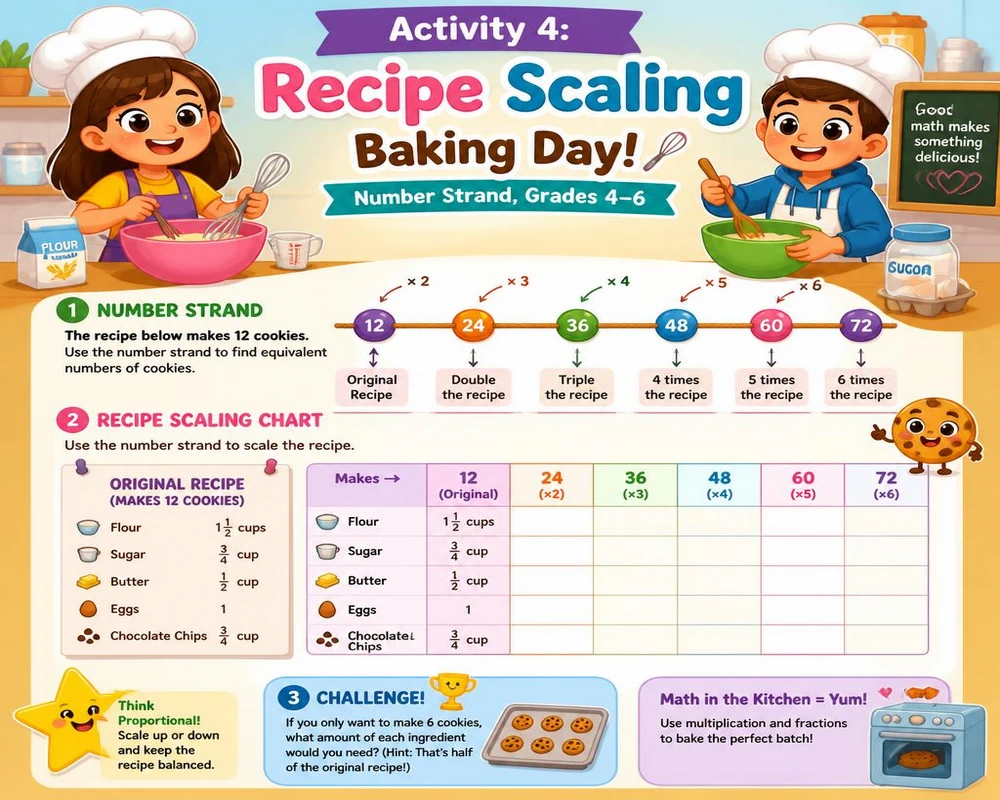 Activity 4: Recipe Scaling Baking Day (Number Strand, Grades 4-6)