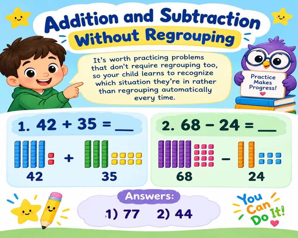 Addition and Subtraction Without Regrouping