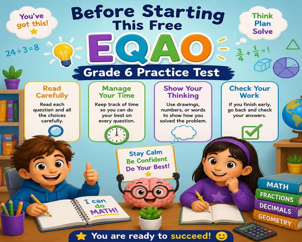 Before Starting This Free EQAO Grade 6 Practice Test