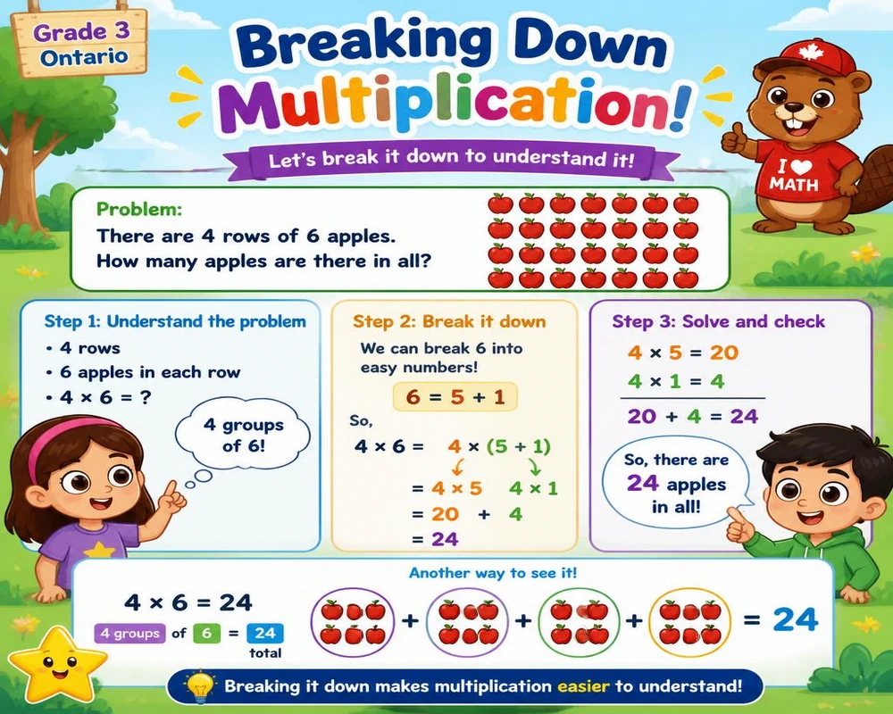 Breaking Down Multiplication Grade 3 Ontario