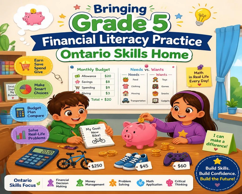 Bringing Grade 5 Financial Literacy Practice Ontario Skills Home