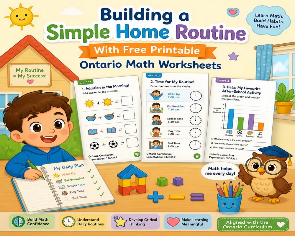 Building a Simple Home Routine With Free Printable Ontario Math Worksheets