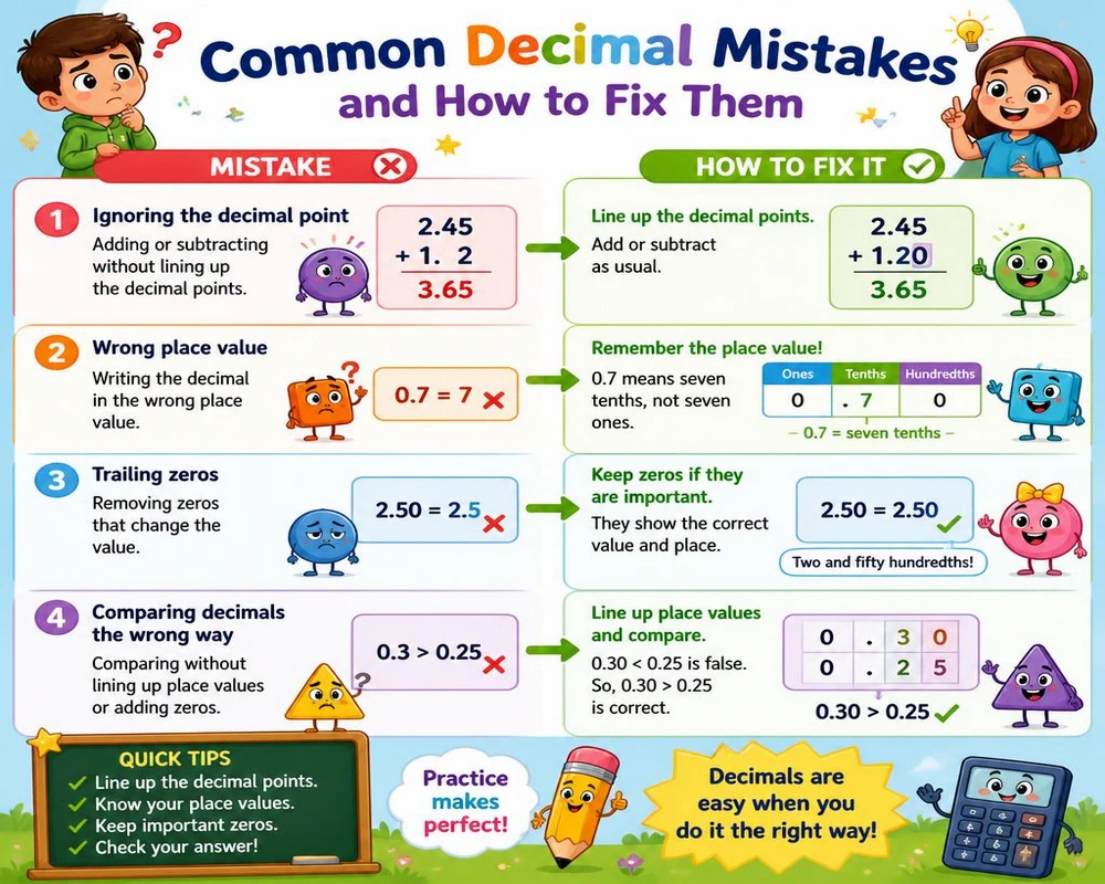 Common Decimal Mistakes and How to Fix Them