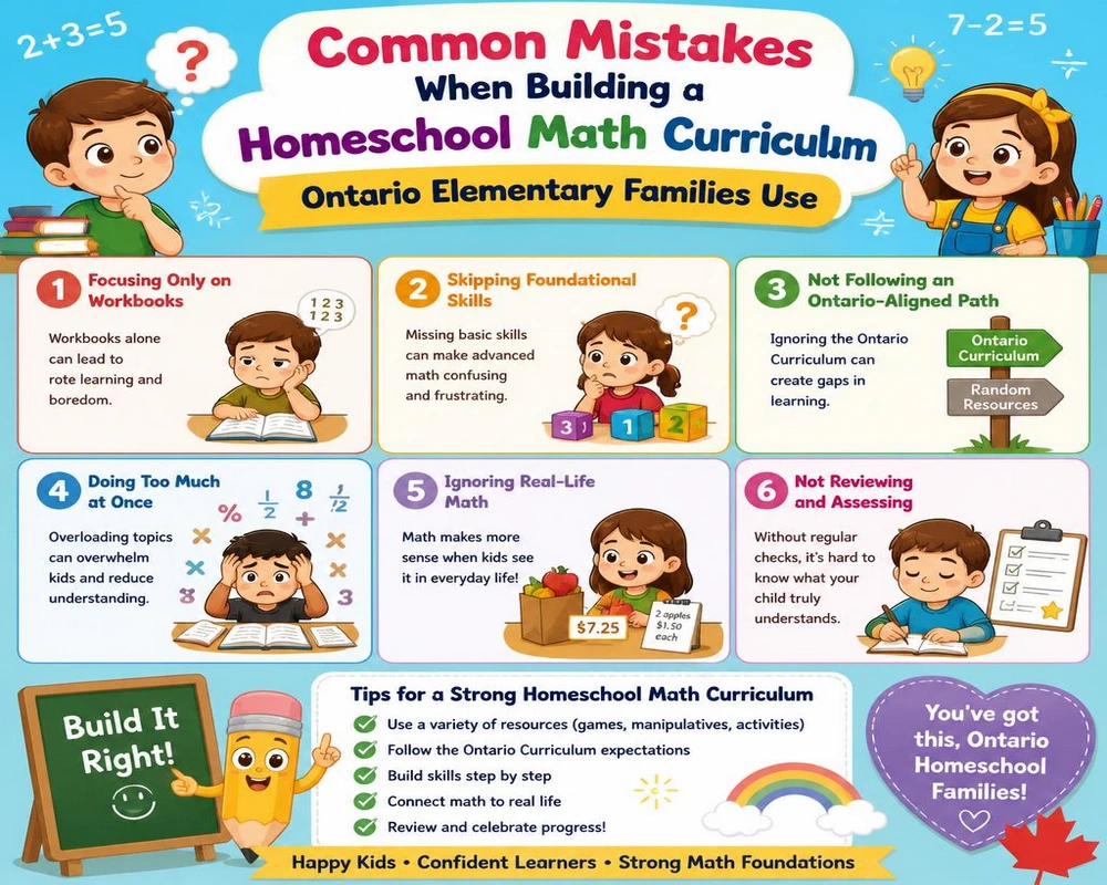 Common Mistakes When Building a Homeschool Math Curriculum Ontario Elementary Families Use