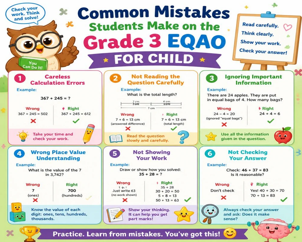 Common Mistakes Students Make on the Grade 3 EQAO