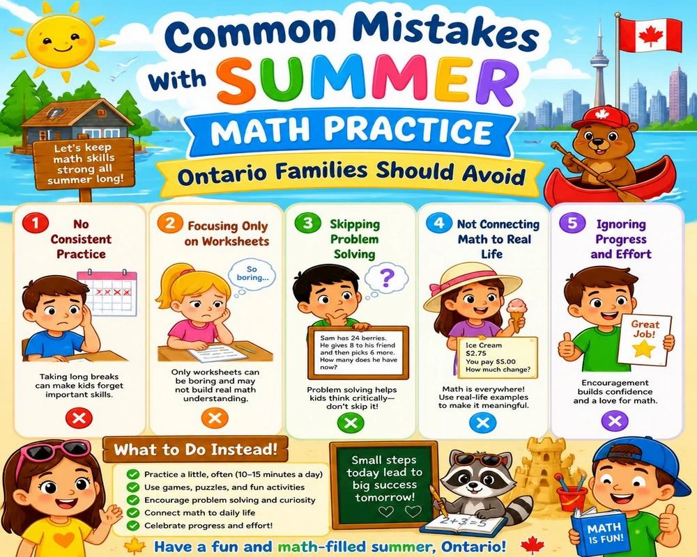 Common Mistakes With Summer Math Practice Ontario Families Should Avoid