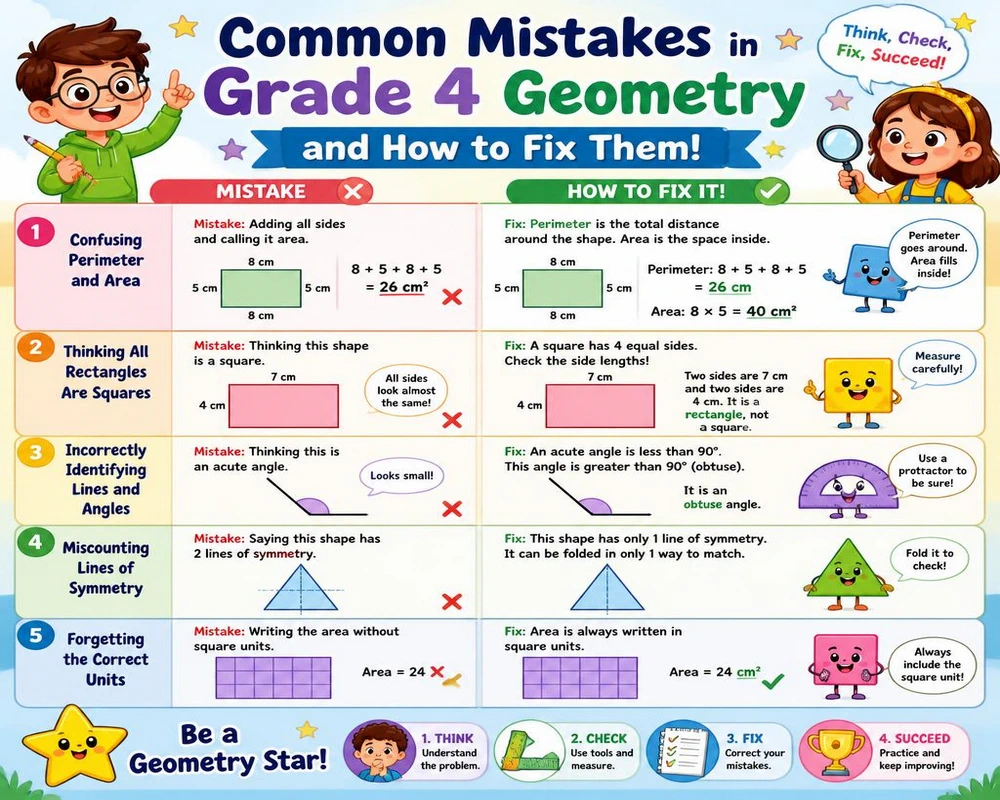 Common Mistakes in Grade 4 Geometry and How to Fix Them