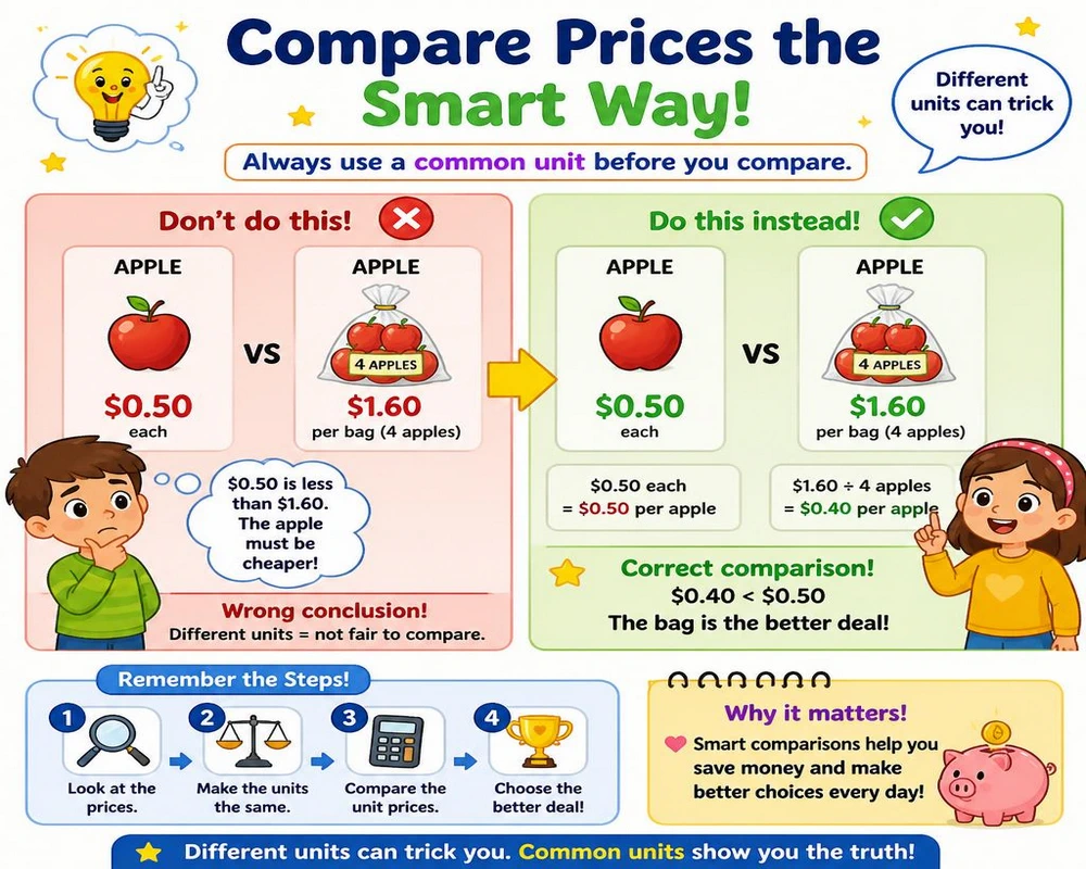 Comparing Prices Without Matching Units