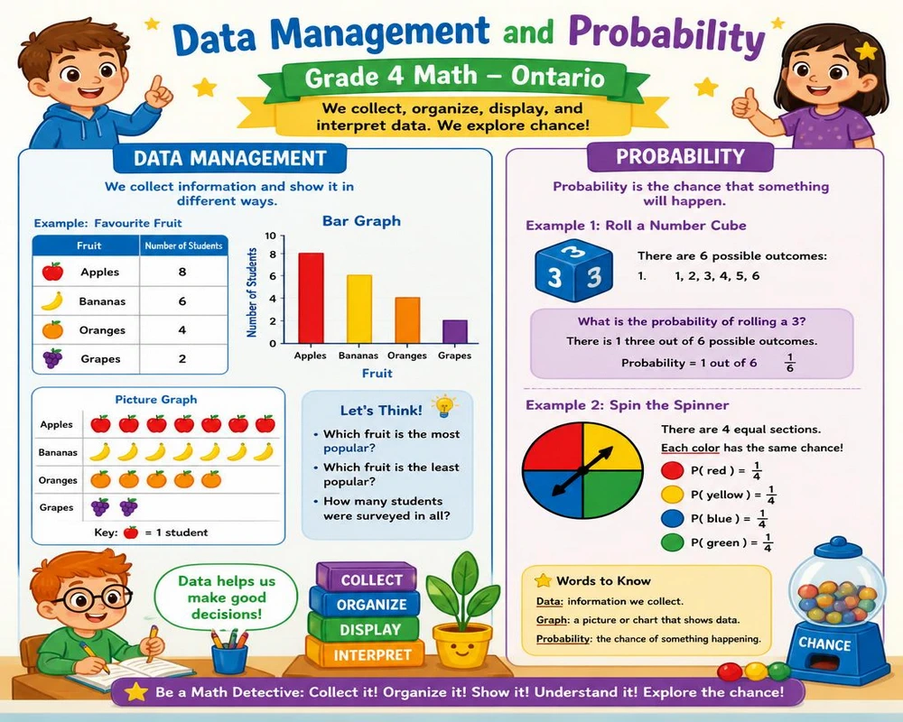 Data Management and Probability in Grade 4 Math Ontario