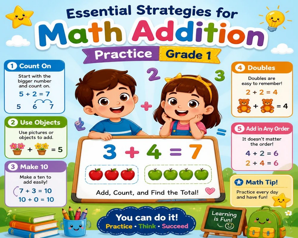 Essential Strategies for Math Addition Practice Grade 1