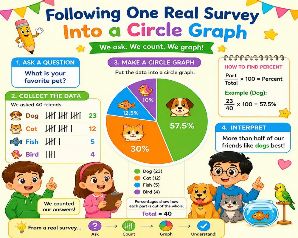 Following One Real Survey Into a Circle Graph