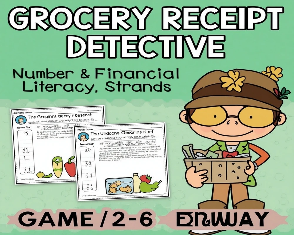 Game 3: Grocery Receipt Detective (Number and Financial Literacy Strands, Grades 2-6)