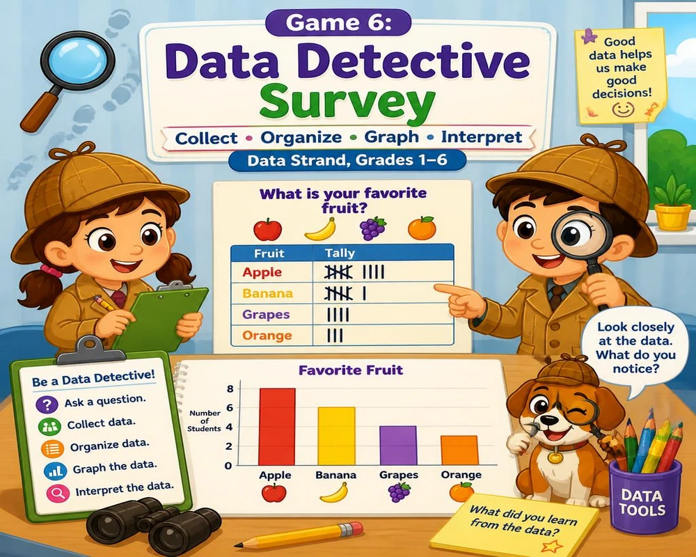 Game 6: Data Detective Survey (Data Strand, Grades 1-6)