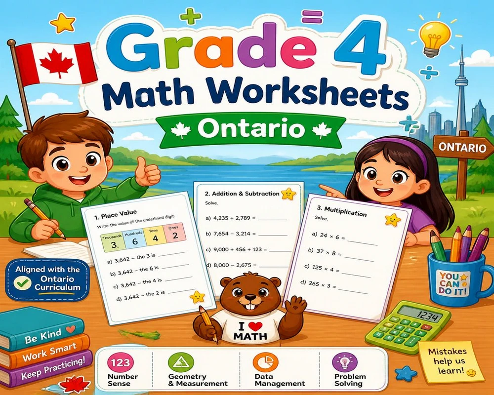 Grade 4 Math Worksheets Ontario
