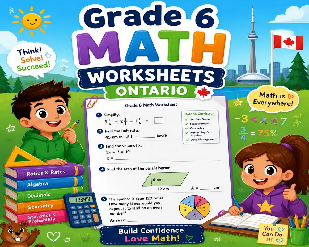 Grade 6 Math Worksheets Ontario