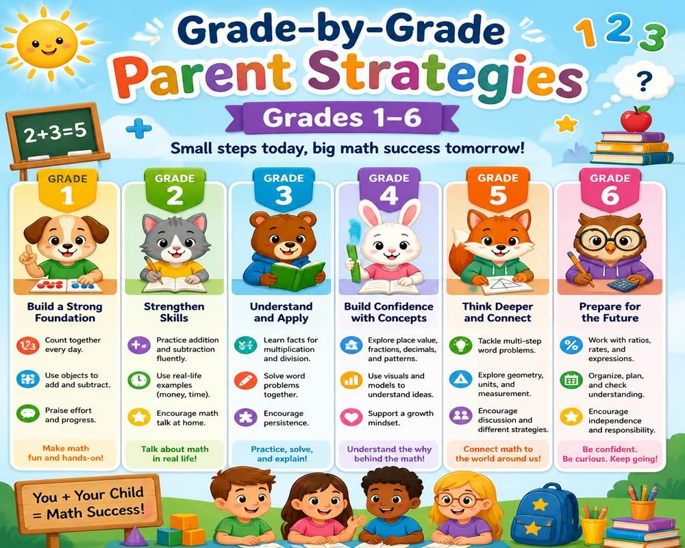 Grade-by-Grade Parent Strategies (Grades 1–6)