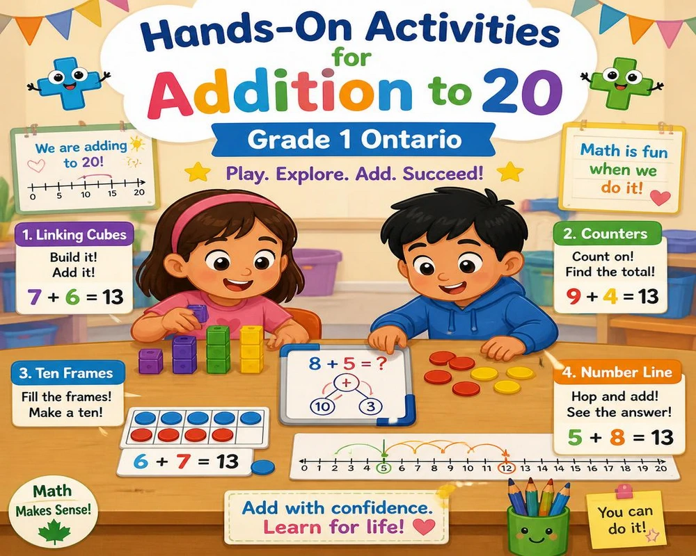 Hands-On Activities for Addition to 20 Grade 1 Ontario
