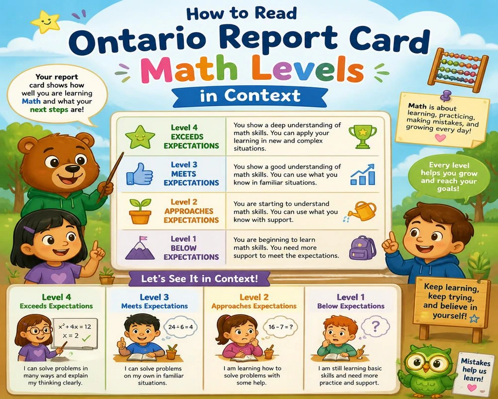How to Read Ontario Report Card Math Levels in Context