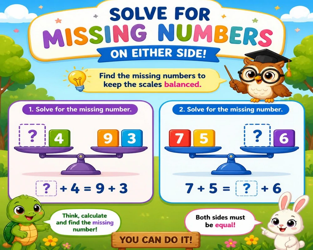Idea 5: Solve for Missing Numbers on Either Side