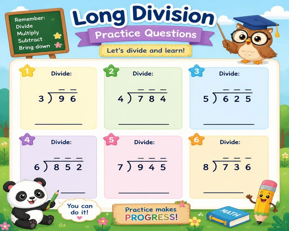 Long Division Practice Questions