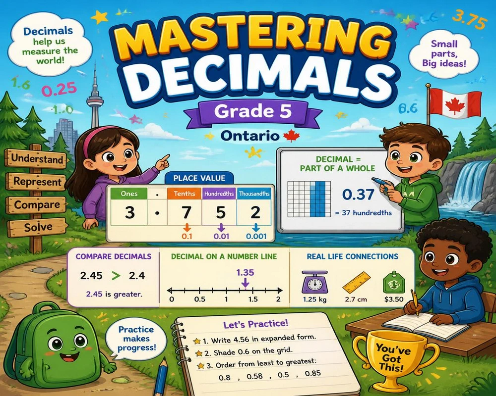 Mastering Decimals Grade 5 Ontario