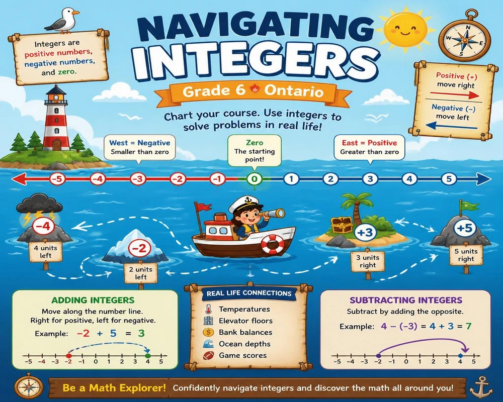 Navigating Integers Grade 6 Ontario