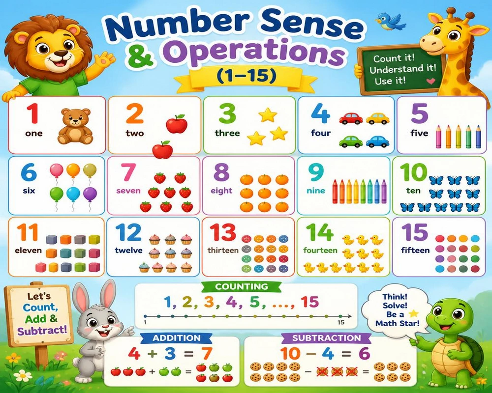 Number Sense & Operations (1-15)