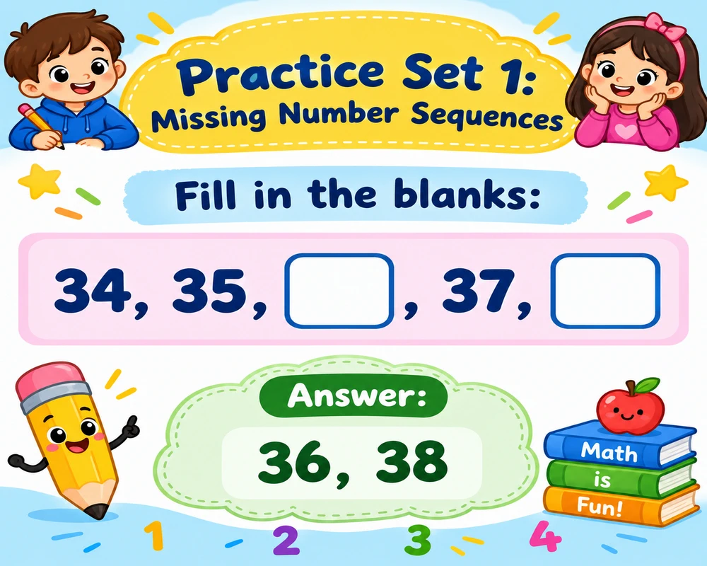 Practice Set 1: Missing Number Sequences