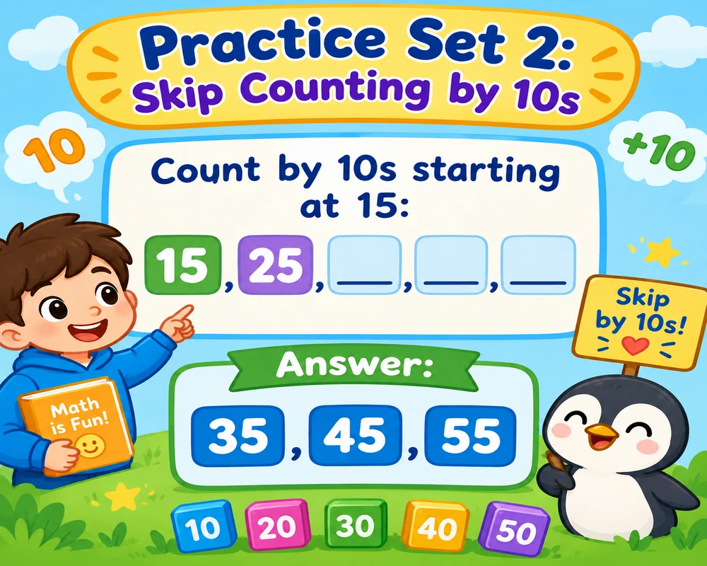 Practice Set 2: Skip Counting by 10s