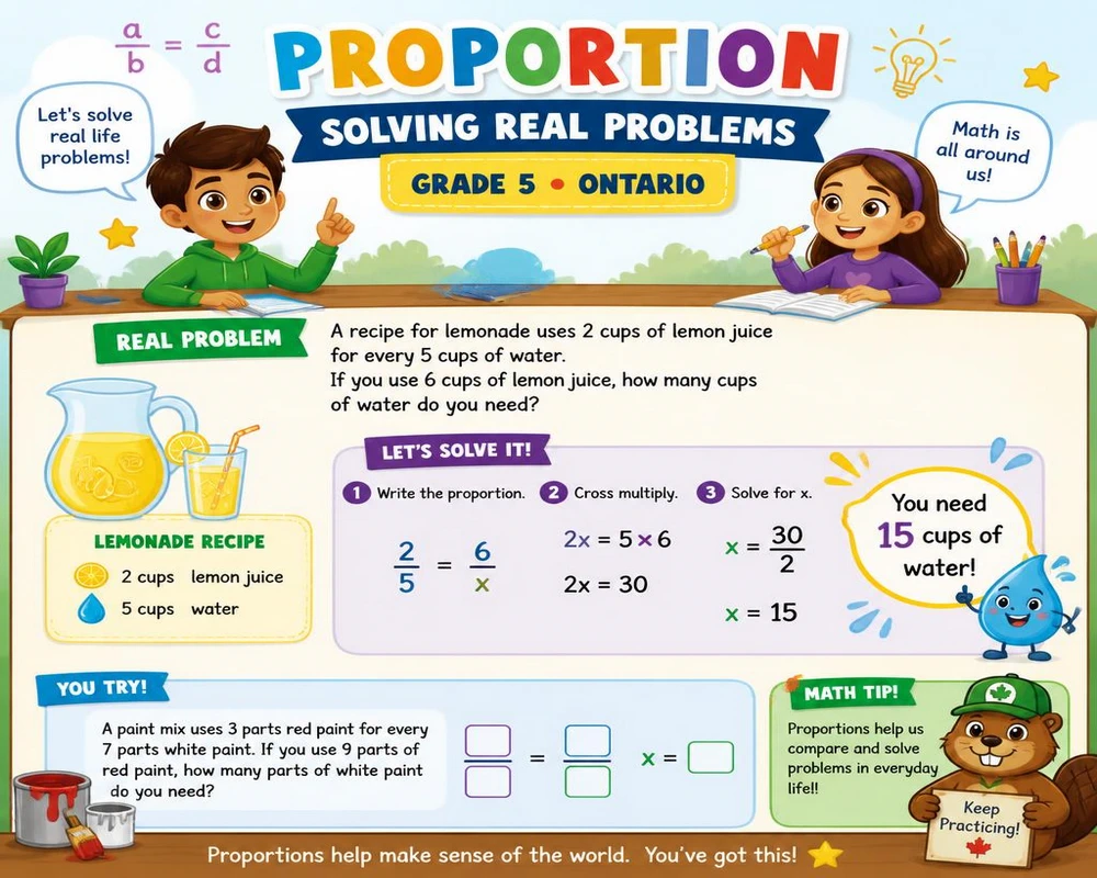 Proportion Grade 5 Ontario: Solving Real Problems