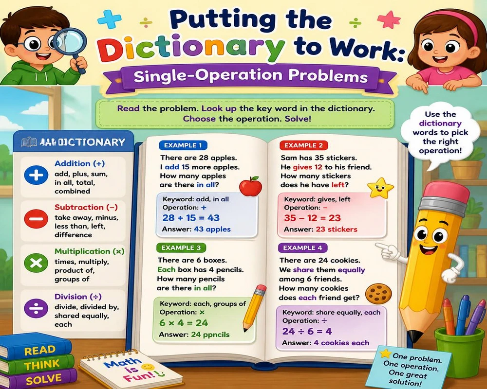 Putting the Dictionary to Work: Single-Operation Problems