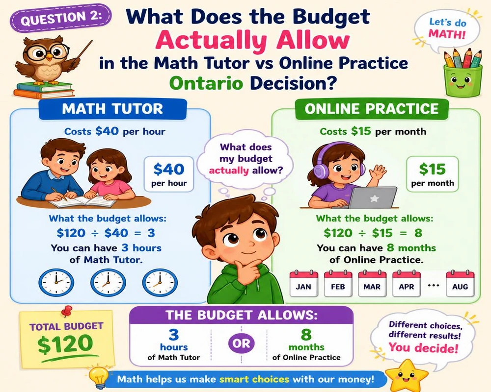 Question 2: What Does the Budget Actually Allow in the Math Tutor vs Online Practice Ontario Decision?