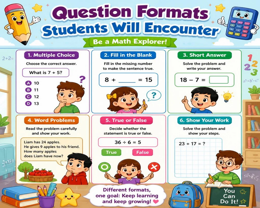 Question Formats Students Will Encounter