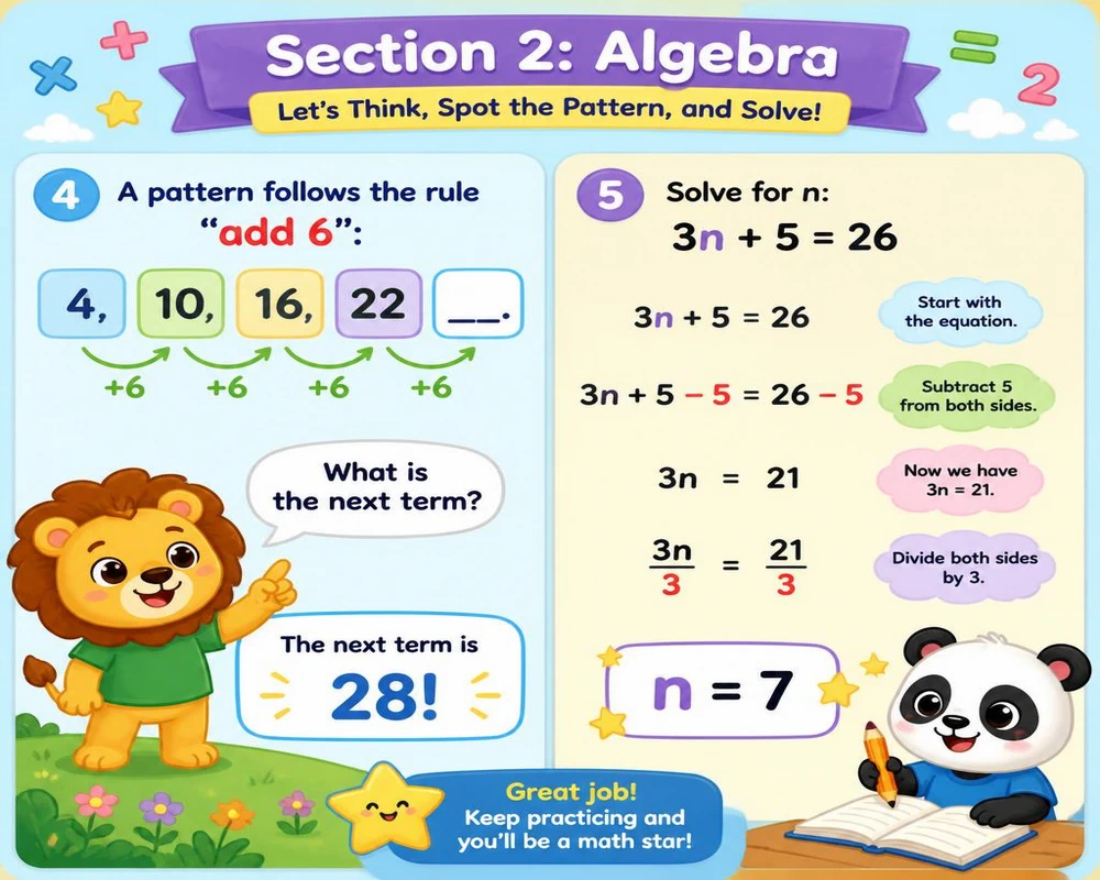 Section 2: Algebra (Questions 4-5)