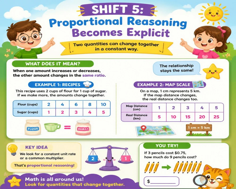 Shift 5: Proportional Reasoning Becomes Explicit