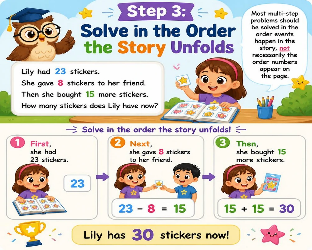 Step 3: Solve in the Order the Story Unfolds