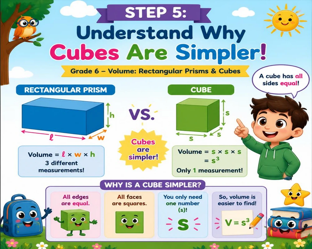 Step 5: Understand Why Cubes Are Simpler in Grade 6 Volume Rectangular Prisms Cubes Work