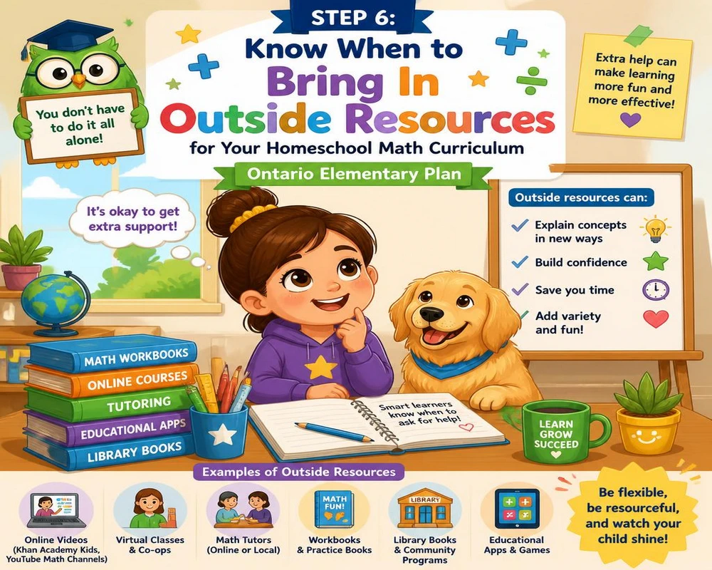 Step 6: Know When to Bring In Outside Resources for Your Homeschool Math Curriculum Ontario Elementary Plan