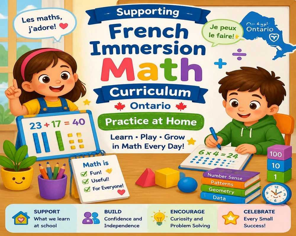 Supporting French Immersion Math Curriculum Ontario Practice at Home