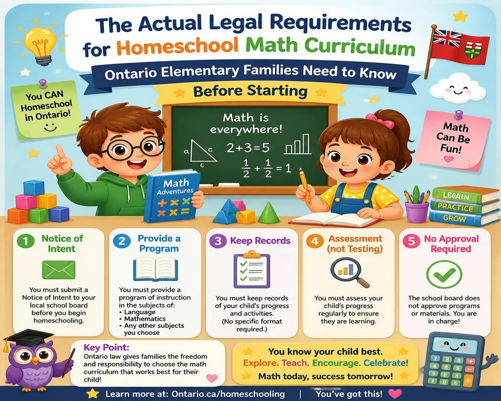 The Actual Legal Requirements for Homeschool Math Curriculum Ontario Elementary Families Need to Know Before Starting