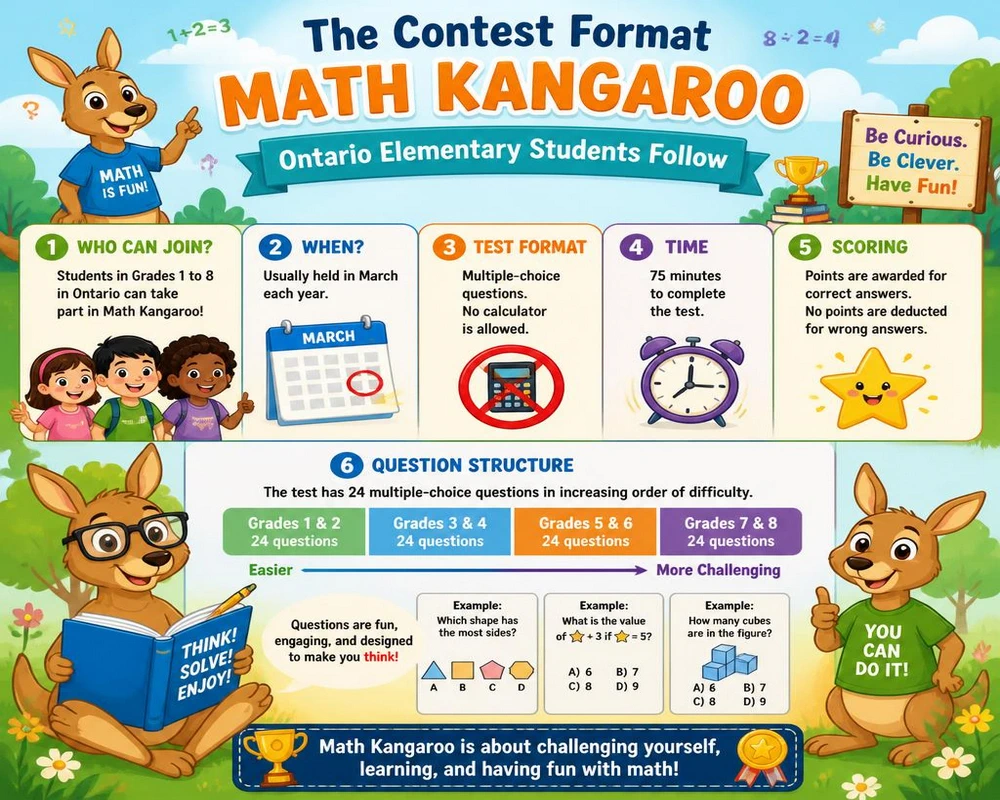 The Contest Format Math Kangaroo Ontario Elementary Students Follow