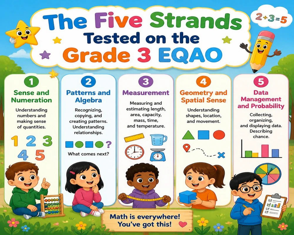 The Five Strands Tested on the Grade 3 EQAO