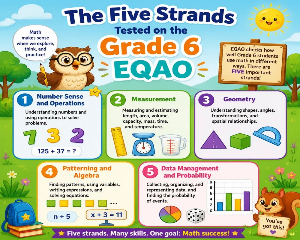 The Five Strands Tested on the Grade 6 EQAO