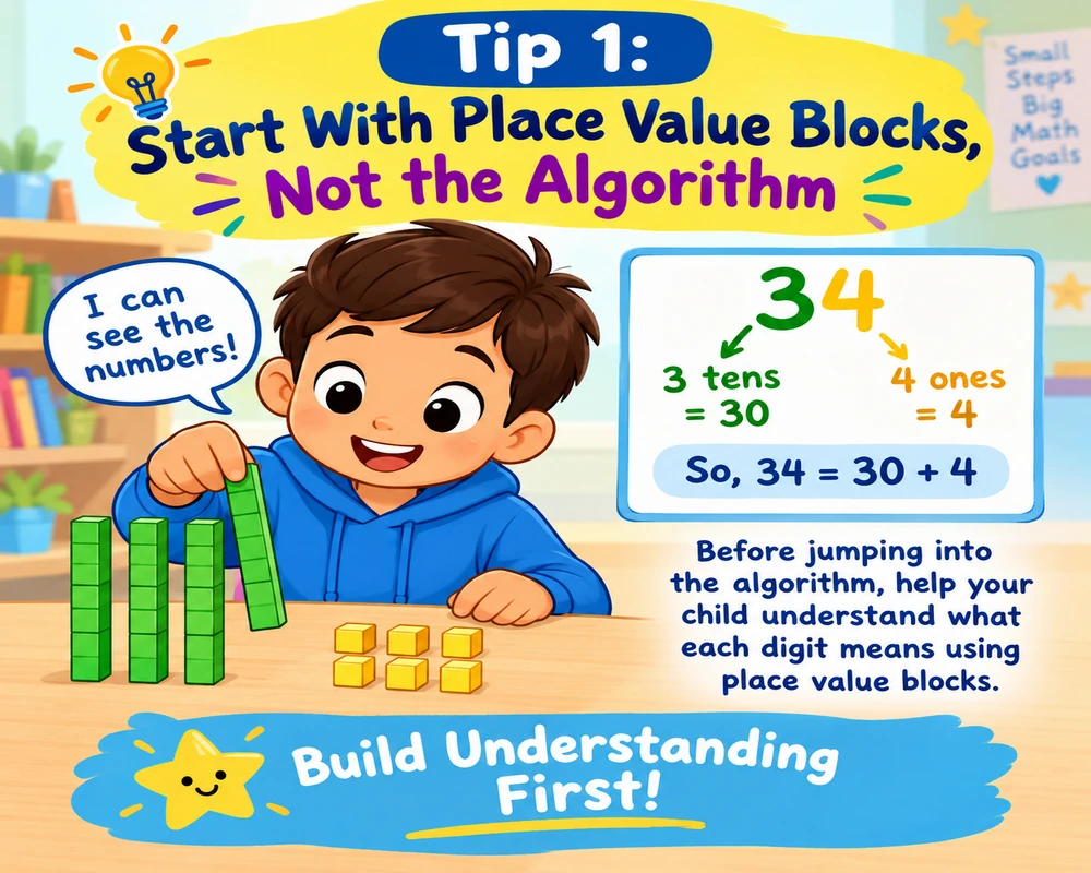 Tip 1: Start With Place Value Blocks, Not the Algorithm