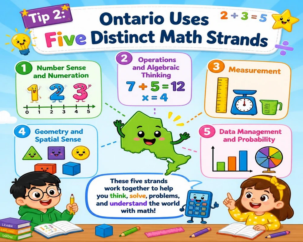 Tip 2: Ontario Uses Five Distinct Math Strands