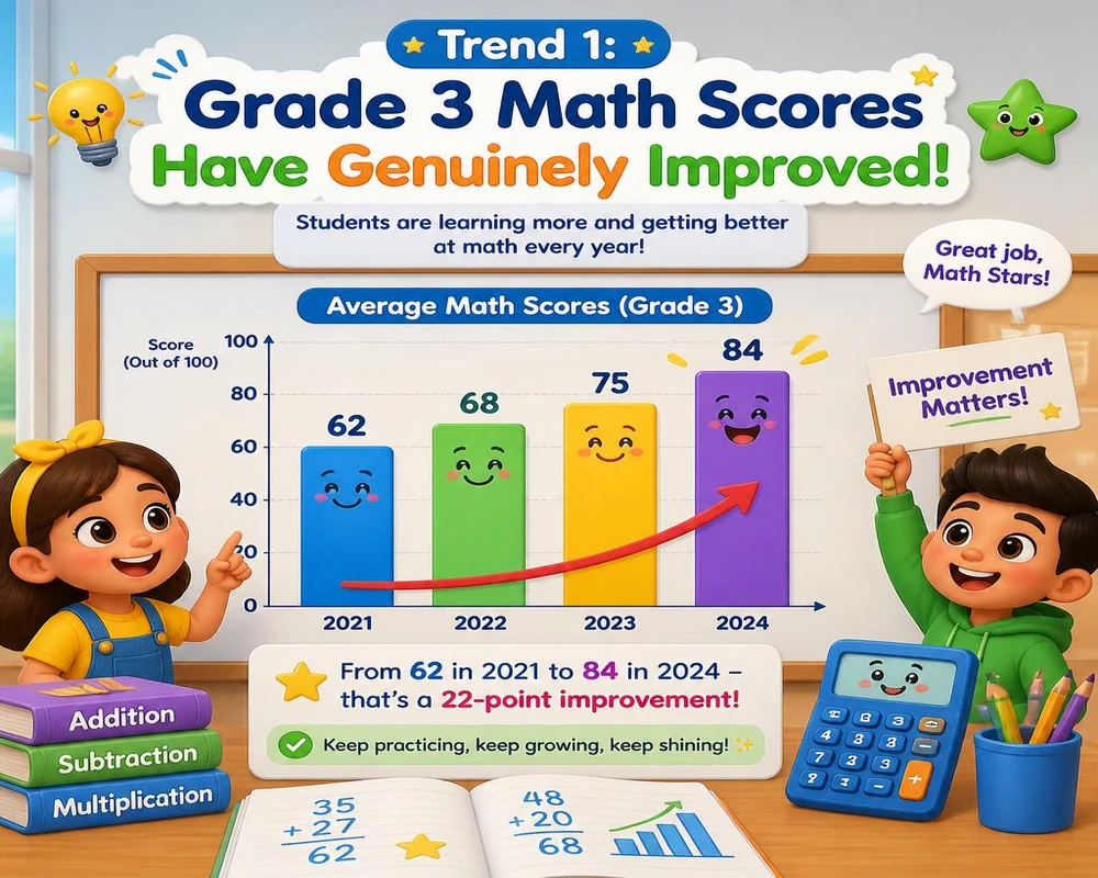 Trend 1: Grade 3 Math Scores Have Genuinely Improved